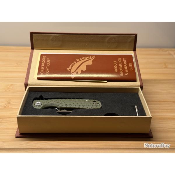 Couteau pliant edc Honey badger green Hb 1023 fs-grn