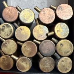 16 Cartouches calibre 9 mm à Broche, pour Révolver Lefaucheux