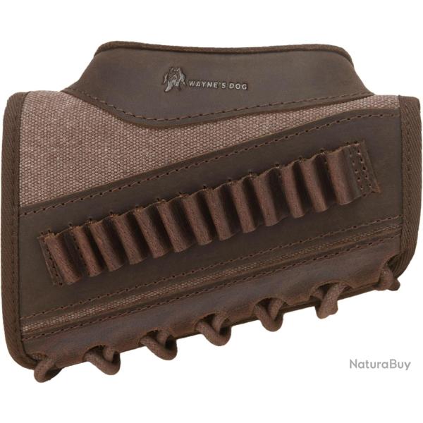 BUSC DE CROSSE AVEC CARTOUCHI�RE CALIBRE 22LR - CUIR ET TOILE - MARRON - LIVRAISON GRATUITE