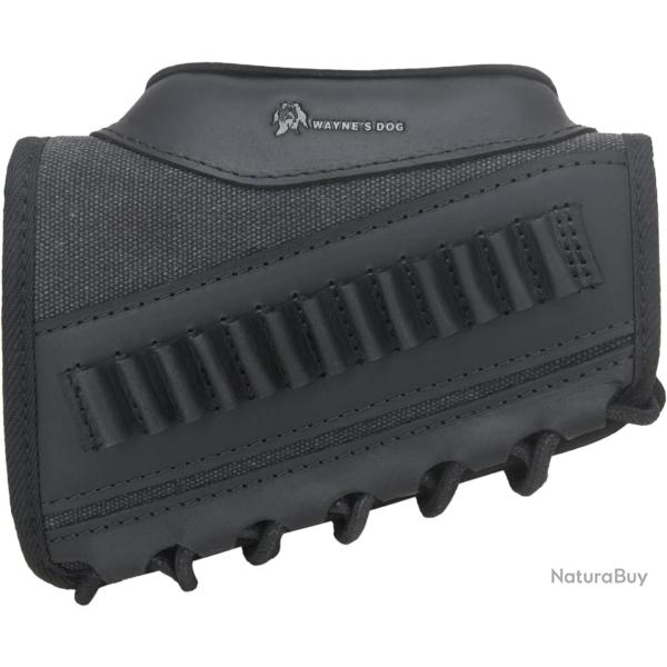 CARTOUCHI�RE DE CROSSE CALIBRE 22LR EN CUIR ET TOILE - NOIR - LIVRAISON GRATUITE