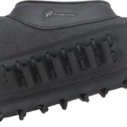 BUSC DE CROSSE AVEC CARTOUCHIÈRE CALIBRE .38, .357, .30-30, etc. - CUIR ET TOILE - NOIR - LIVRAISON