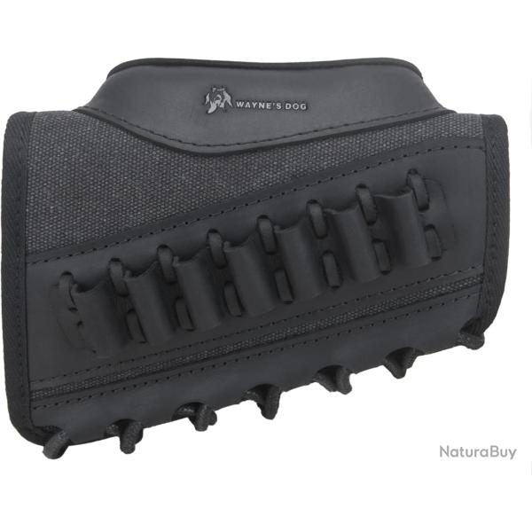 CARTOUCHI�RE DE CROSSE CALIBRE .38/.357/.30-30 EN CUIR ET TOILE - NOIR - LIVRAISON GRATUITE