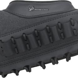 BUSC DE CROSSE CARTOUCHIÈRE CALIBRE .308/.44/.30-06 - CUIR ET TOILE - NOIR - LIVRAISON GRATUITE