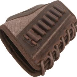 CARTOUCHIÈRE DE CROSSE CALIBRE .38/.357/.30-30 EN CUIR ET TOILE - MARRON - LIVRAISON GRATUITE