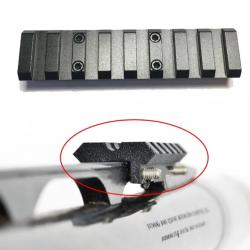 Rail 21mm weaver picatinny pour bande ventilée en aluminium longueur 85mm - LIVRAISON OFFERTE