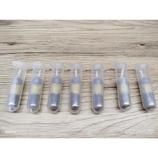6 cartouches papier calibre 44, 1,2 gr de pnf 2 + 6 tubes, sous vide