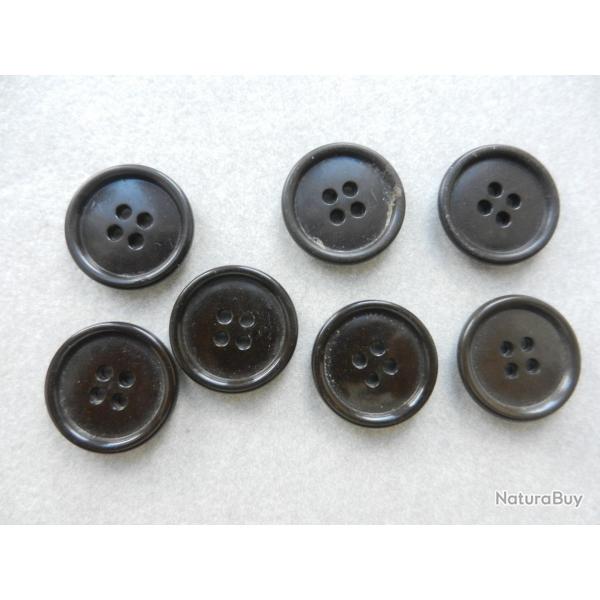lot de 7 boutons pour veste militaire ou de chasse