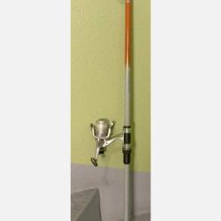 Marque française moulinet + grande canne 3m. Bobine remplie de fil. Ensemble prêt à pêcher