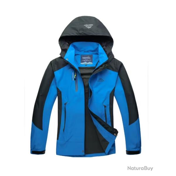 Veste de chasse, veste coupe vent - Imperm�able - Bleu clair et gris