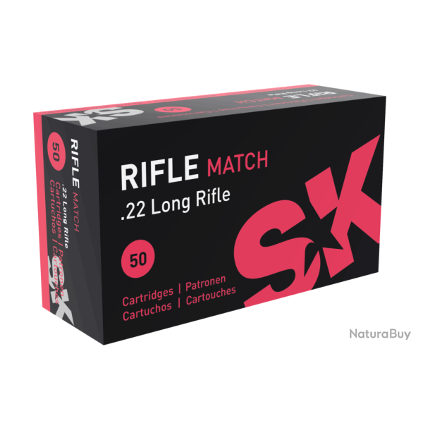 Cartouches SK Rifle Match cal. 22 LR x 50