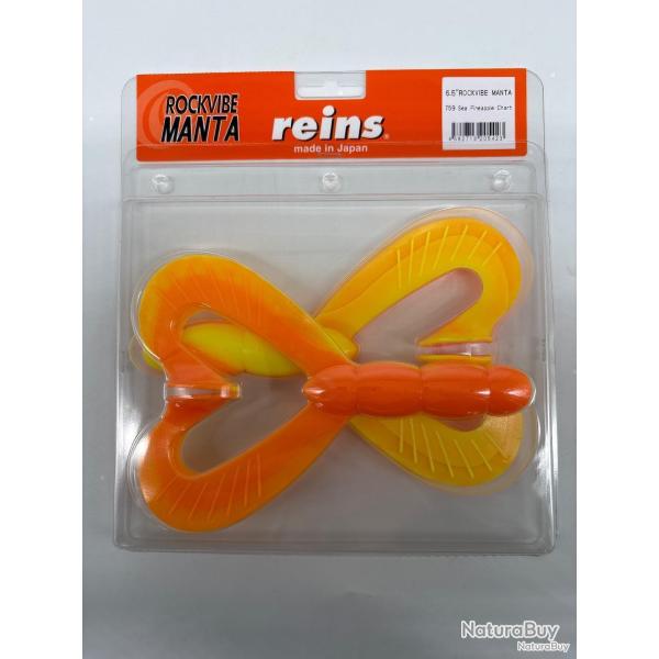 Leurres souples Reins Rockvibe manta 6,5" Sea pineapple Chart
