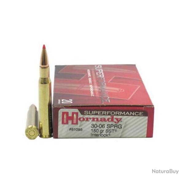 Cartouches HORNADY SUPERFORMANCE SST - 30-06 SPRINGFIELD - 150grs - Boite de 20 unit�s
