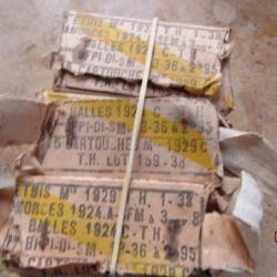 3 boites vides 7,5 mm  MAS 36 seconde guerre 7.5 X 54 mas36 ww2