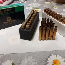 1 LOT DE 75 DOUILLES CALIBRE 7 X 64.