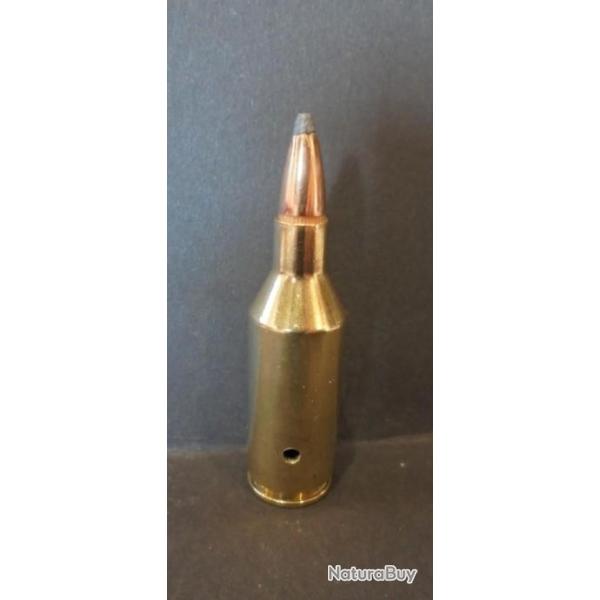 UNE CARTOUCHE CAL. 243 WSSM ( Winchester super short magnum ) NEUTRALISEE  .
