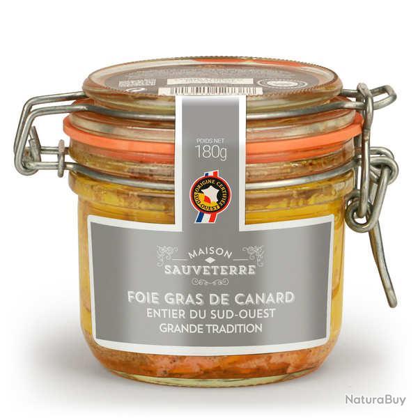 Foie gras de canard entier IGP Sud-Ouest Grande Tradition - Bocal Le Parfait 180g