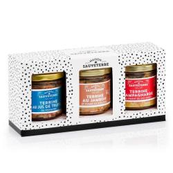 Assortiment de 3 terrines du Sud-Ouest - Lot de 3 verrines de 90g