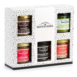 Coffret de 5 terrines &agrave; tartiner Maison Sauveterre - Le coffret de 5 terrines