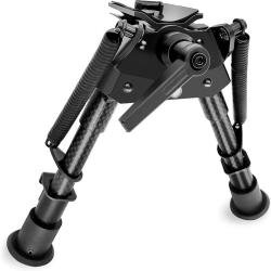 Bipied pour Carabine Pivotante et Inclinable Tête Réglable de 15 à 23 cm en Fibre de Carbone