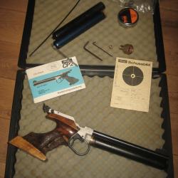 Pistolet WALTHER CP2-Match, avec sa mallette, ses notices et accessoires + 3 réservoirs Co²