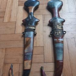 Lot de deux dagues marocaines ornementales