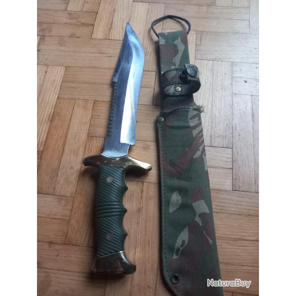 Couteau militaire imitation inox