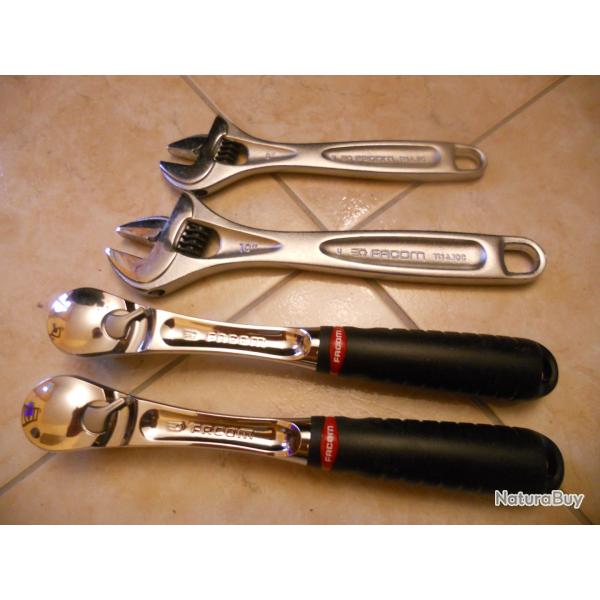 cliquets FACOM SL161, CLE  A MOLETTE FACOM 113a10c et 113a8c