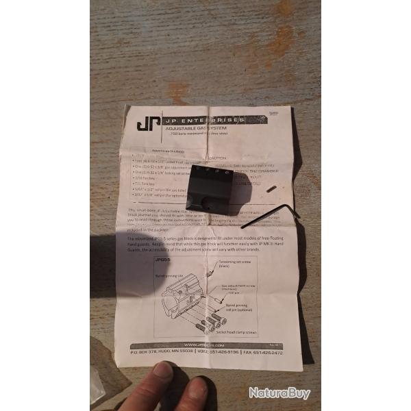 gaz block r�glable AR15 .750" JP entreprise