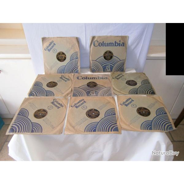 8 disques 78T ou  aiguille D 25cm double face "COLUMBIA" (Spcial Tino Rossi)