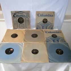 8 disques 78T ou à aiguille D 25cm double face "COLUMBIA"