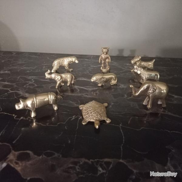 sujet animalier en bronze dor  poser