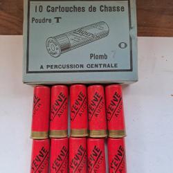 Boîte de10 belles cartouches anciennes cal 12 douilles cartons  de l'armurerie SEyVe