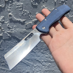 Couteau Pliant Gerber FlatIron Lame Acier D2 Manche Blue Micarta Frame Lock G3902