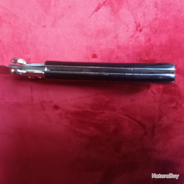 ancien couteau de chasse en corne noir  extracteur cartouche de chasse 12 / 20