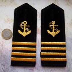 marine lot &eacute;paulettes capitaine de corvette &eacute;quipement militaire