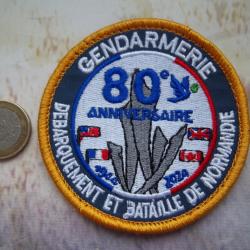 écusson militaire 80 éme anniversaire D-Day Normandie