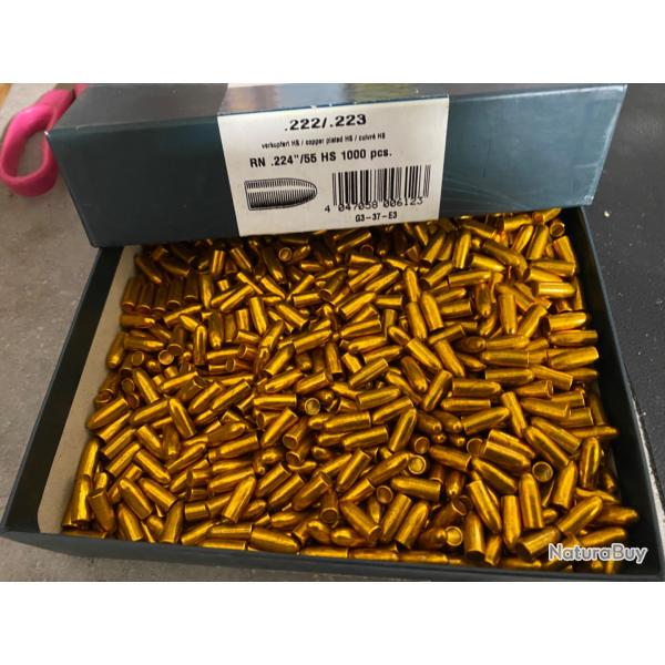 Ogives 222 / 223 plomb cuivres