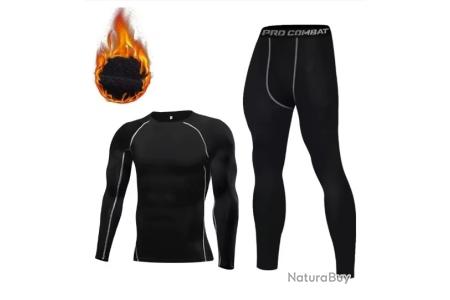 Ensemble Sous-vêtements Thermiques Homme - Taille 3XL, Léger Et Chaud, Pour Sports Et Quotidien