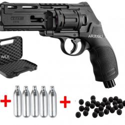 PACK Revolver d&eacute;fense UMAREX T4E TR50 - GEN.2 - 13Joules ( 100 Billes, 5 cartouches de CO2, 1 MALLET