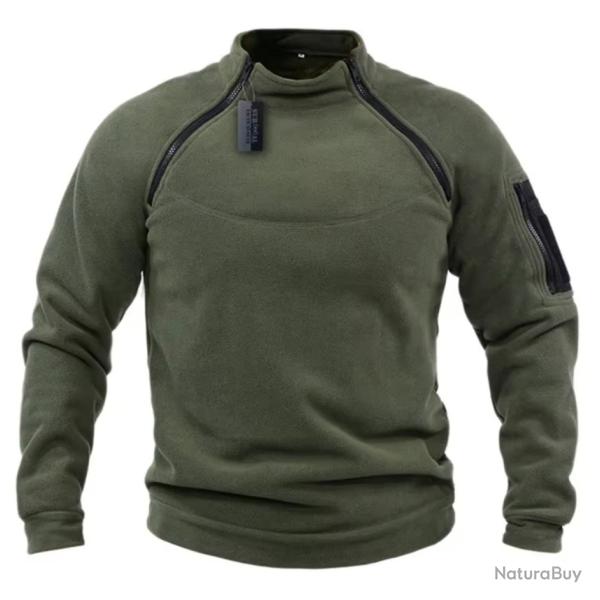 Veste Polaire Tactique Ext�rieur Homme Chasse Randonn�e Camping Coupe-Vent Thermique