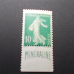 timbre 10 cts semeuse N°188A,MINERALINE,coté 500 euros yvert,neuf