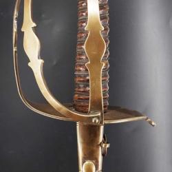 SABRE D'OFFICIER DE DRAGON LAME DE BRETTEUR POUR ENTRAINEMENT À L'ESCIME MILITAIRE - FRANCE ÉPOQUE L