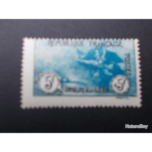 timbre 5+5 francs n155,neuf cot 5800 euros chez yvert!!!les orphelins de guerre!!RARE