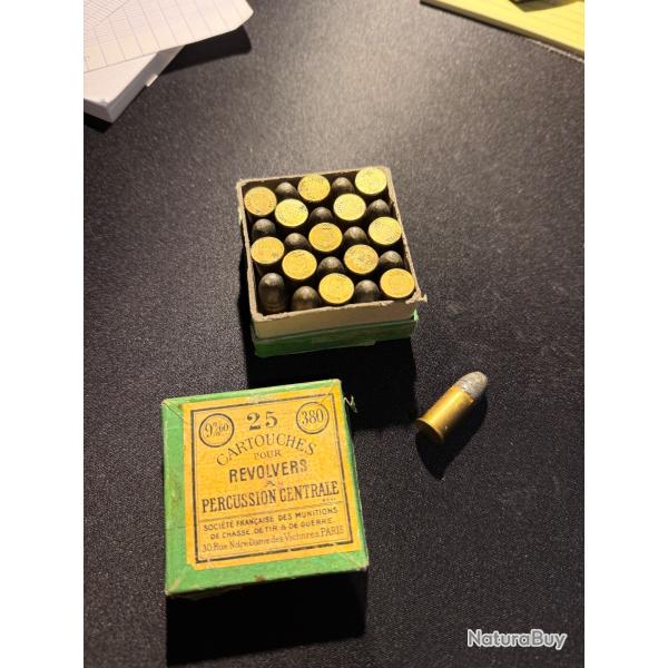 Munition calibre 380 poudre noir