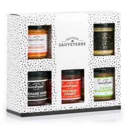 Assortiment de 5 toastinades v&eacute;g&eacute;tales - Coffret de 5 verrines