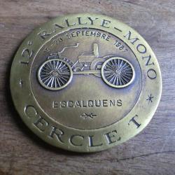 m&eacute;daille 12&deg; rallye -mono cercle T