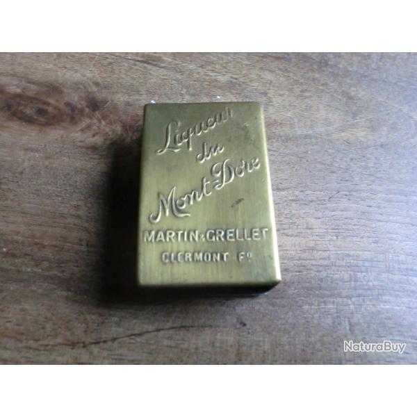 ancien �tui publicitaire liqueur du mont dore / martin -grellet  clermont f.d