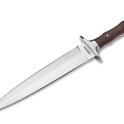 B&ouml;ker Arbolito Colmillo GX - Couteau &agrave; Lame Fixe Spearpoint en Acier ACX 390, Manche en Bois de Guay