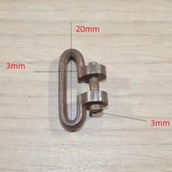 Support / Battant de bretelles pour fusil ancien chasse Martini  à restaurer à identifier (20C)