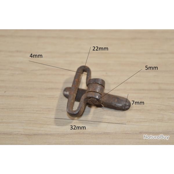 Support / Battant de bretelles  souder  pour fusil ancien chasse anneau restauration  (20C)